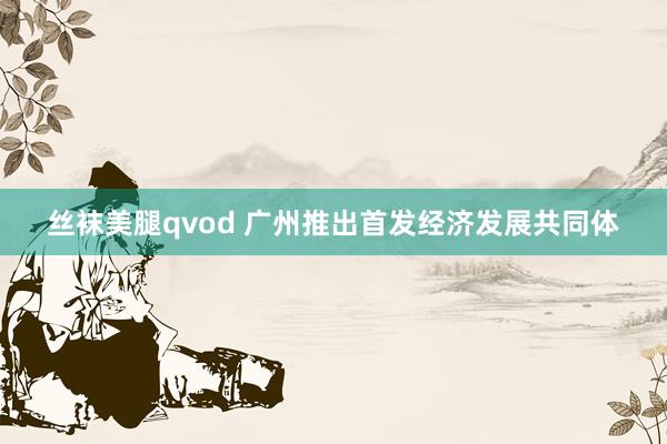 丝袜美腿qvod 广州推出首发经济发展共同体