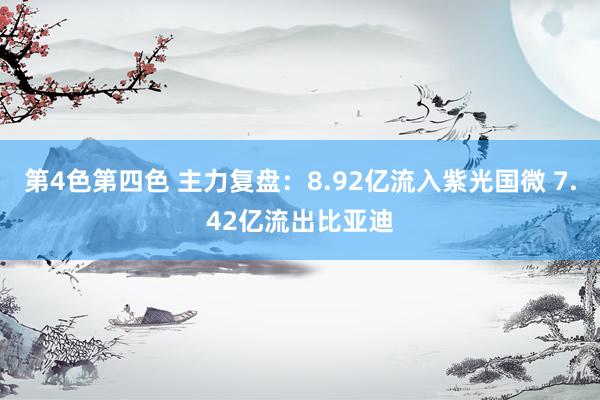 第4色第四色 主力复盘：8.92亿流入紫光国微 7.42亿流出比亚迪