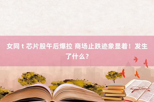 女同 t 芯片股午后爆拉 商场止跌迹象显着！发生了什么？