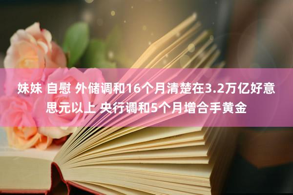 妹妹 自慰 外储调和16个月清楚在3.2万亿好意思元以上 央行调和5个月增合手黄金